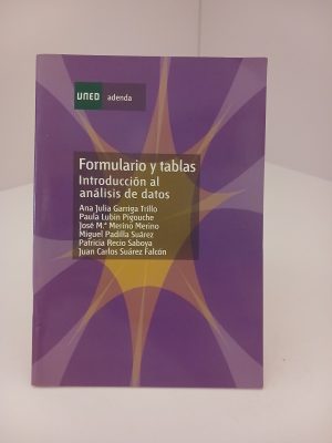Portada de Formulario y tablas. Introducción al análisis de datos