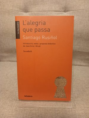 Portada de L'alegria que passa introducció, notes i proposta didàctica de Joan Oriol i Giralt